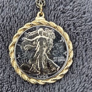 1942 Walking Liberty Half Dollar Pendant